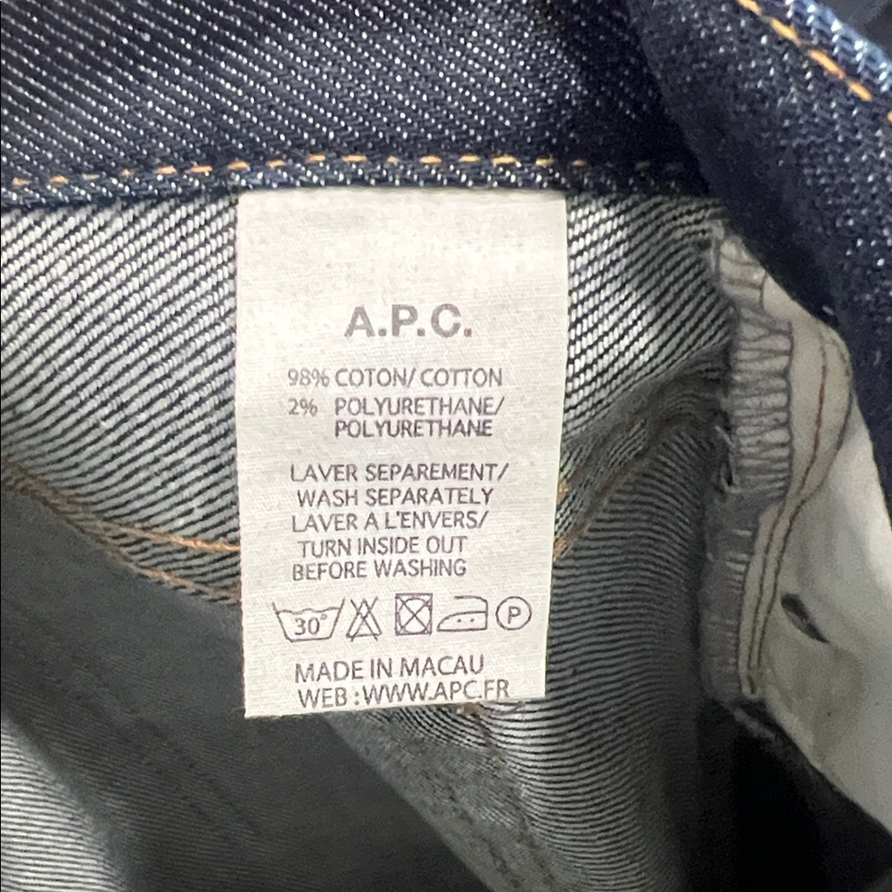 A.P.C. Petit New Standard Skinny Jeans Size 31 - Picture 9 of 9